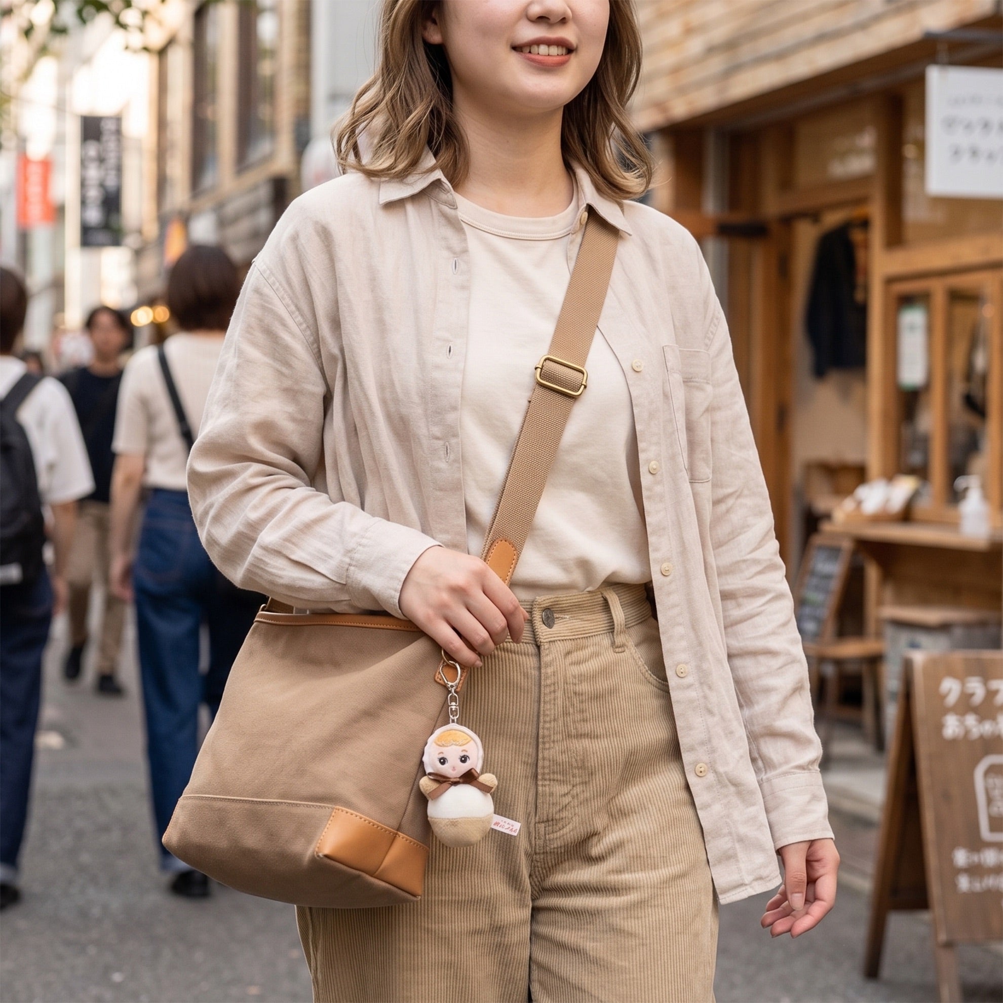 おきあがりポロンちゃんチャーム Milk tea