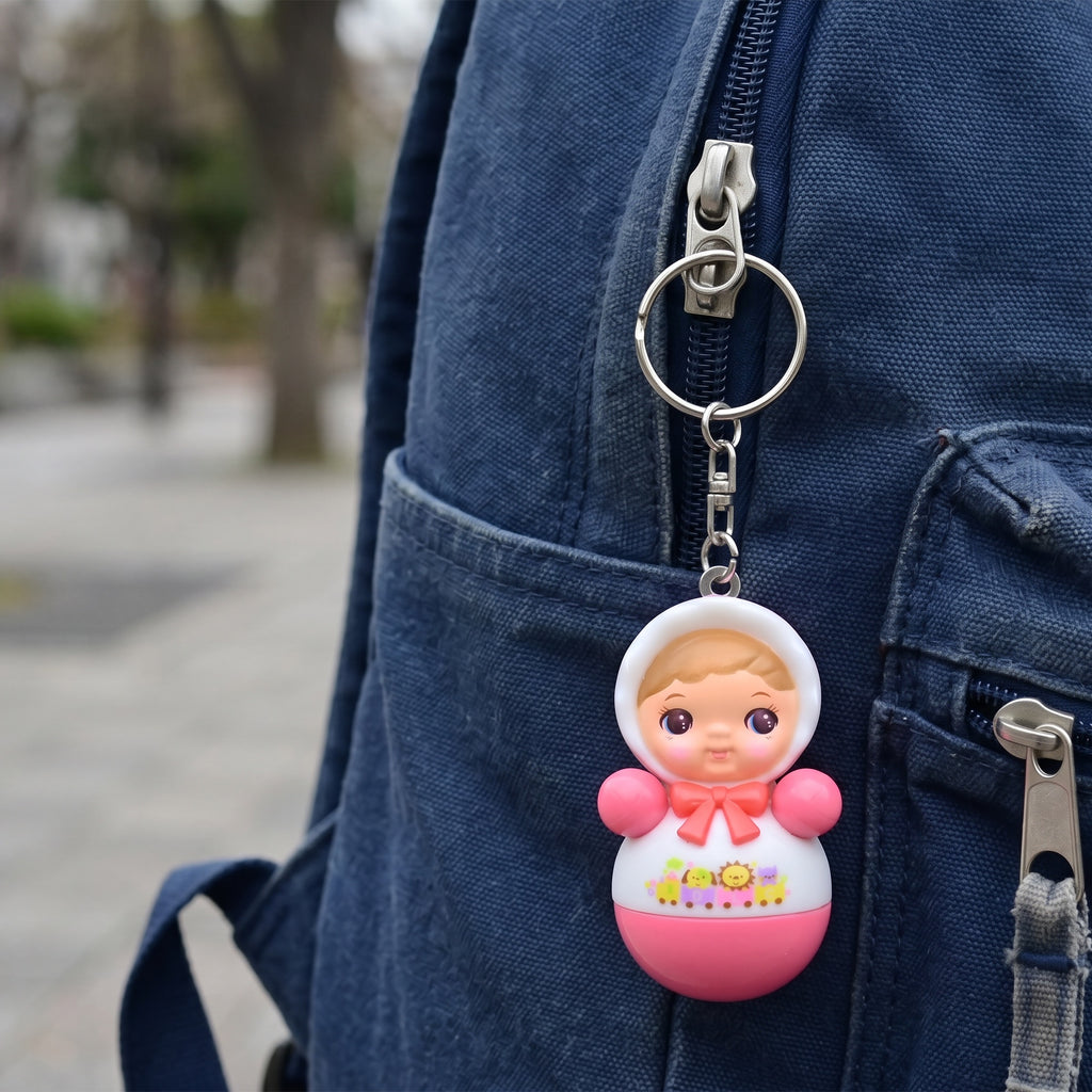 おきあがりポロンちゃんキーチェーン Strawberry Milk